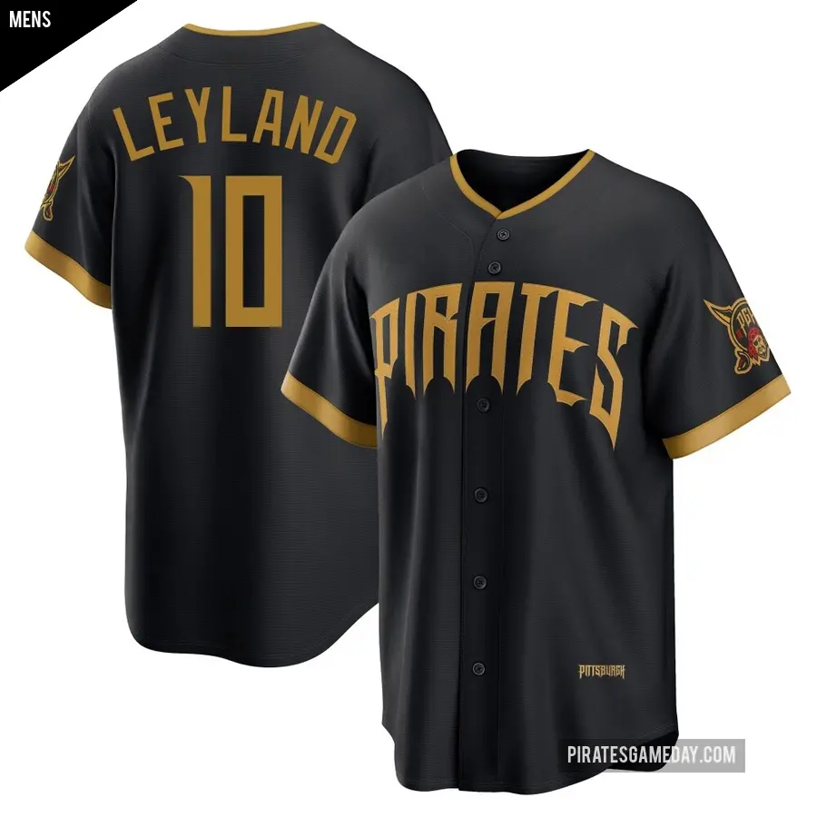 Men's Pittsburgh Pirates ＃10 Jim Leyland Limited Black 2026 City Connect Stadium Jersey