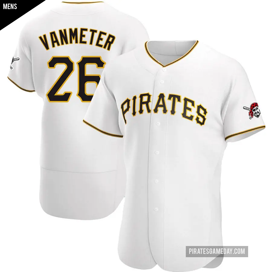 Men's Pittsburgh Pirates ＃26 Josh VanMeter Authentic White Home Jersey
