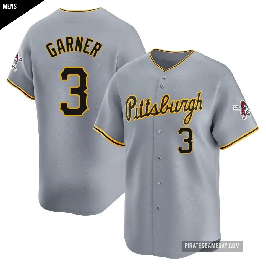 Men's Pittsburgh Pirates ＃3 Phil Garner Limited Gray Away Jersey