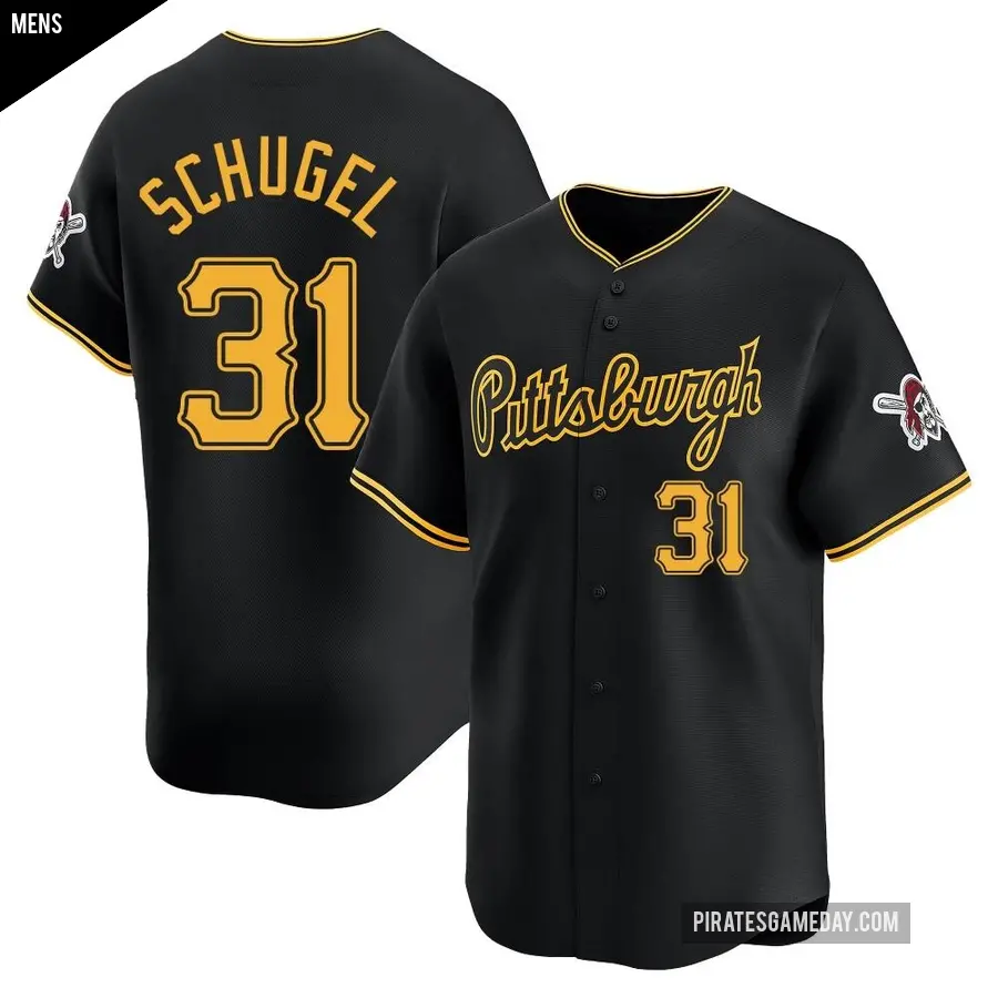 Men's Pittsburgh Pirates ＃31 A.J. Schugel Limited Black Alternate Jersey