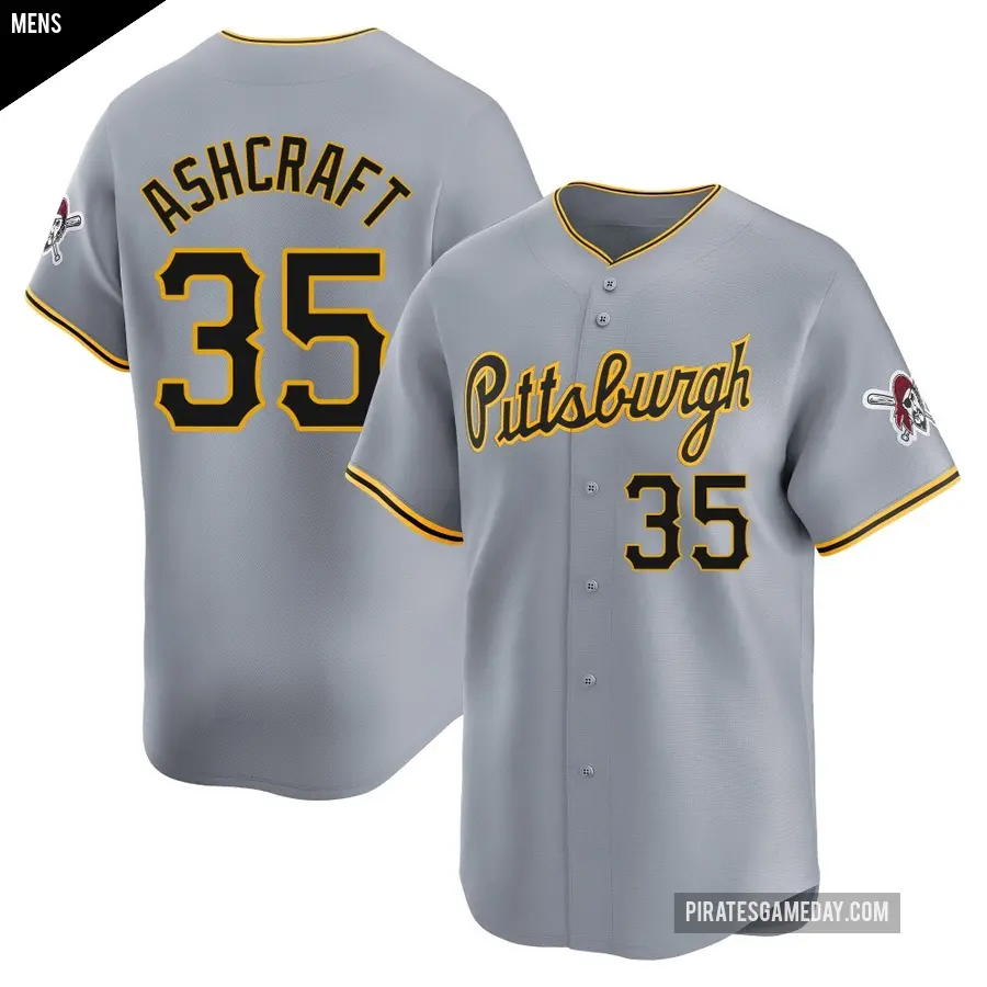 Men's Pittsburgh Pirates ＃35 Braxton Ashcraft Limited Gray Away Jersey