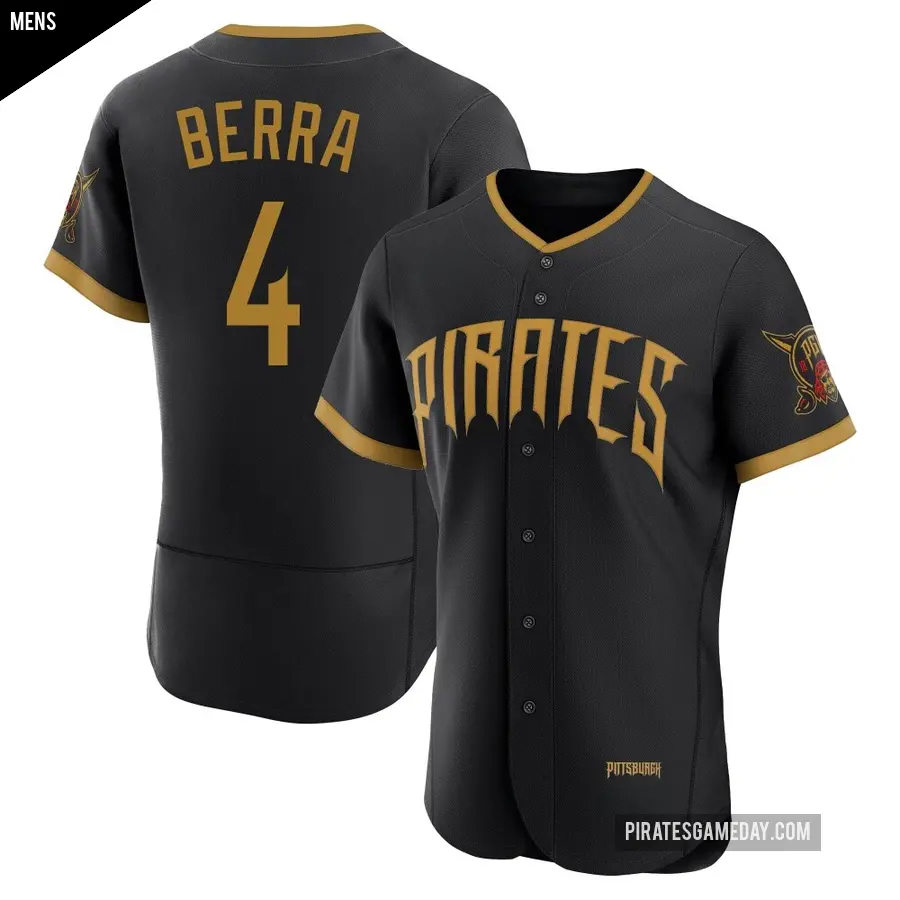 Men's Pittsburgh Pirates ＃4 Dale Berra Authentic Black 2026 City Connect Stadium Jersey