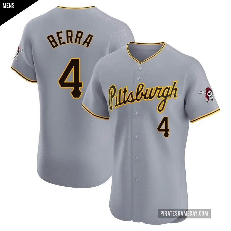 Men's Pittsburgh Pirates ＃4 Dale Berra Elite Gray Road Jersey