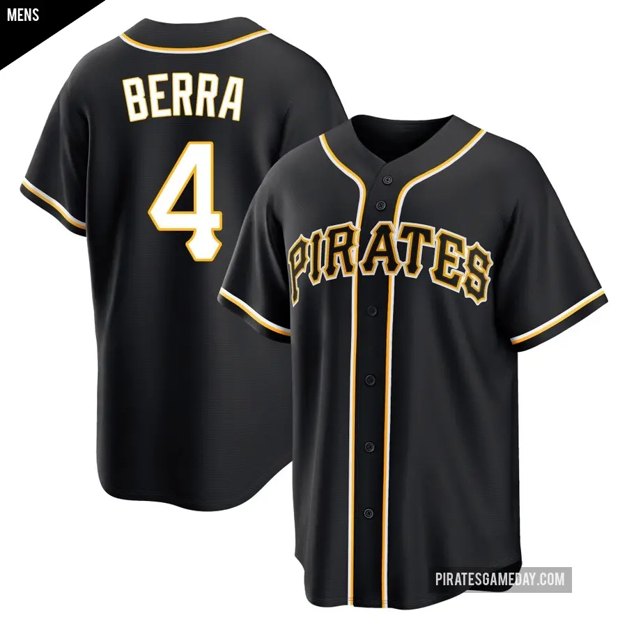 Men's Pittsburgh Pirates ＃4 Dale Berra Replica Black Fashion Out Jersey