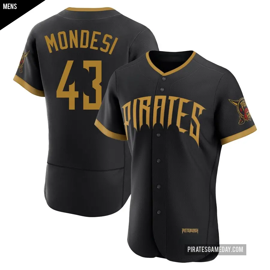 Men's Pittsburgh Pirates ＃43 Raul Mondesi Authentic Black 2026 City Connect Stadium Jersey