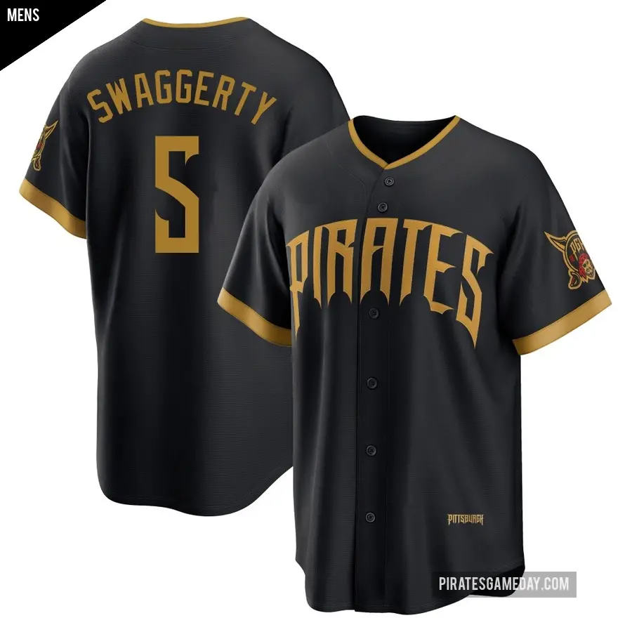 Men's Pittsburgh Pirates ＃5 Travis Swaggerty Limited Black 2026 City Connect Stadium Jersey