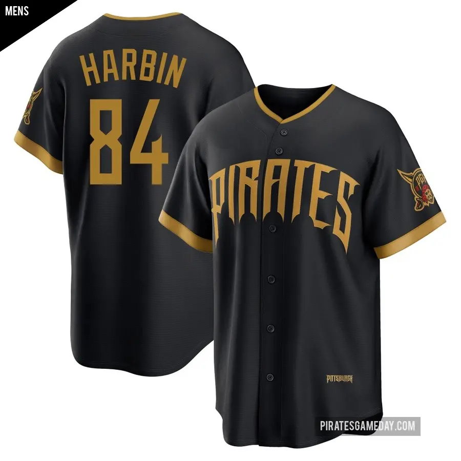 Men's Pittsburgh Pirates ＃84 Ryan Harbin Limited Black 2026 City Connect Stadium Jersey