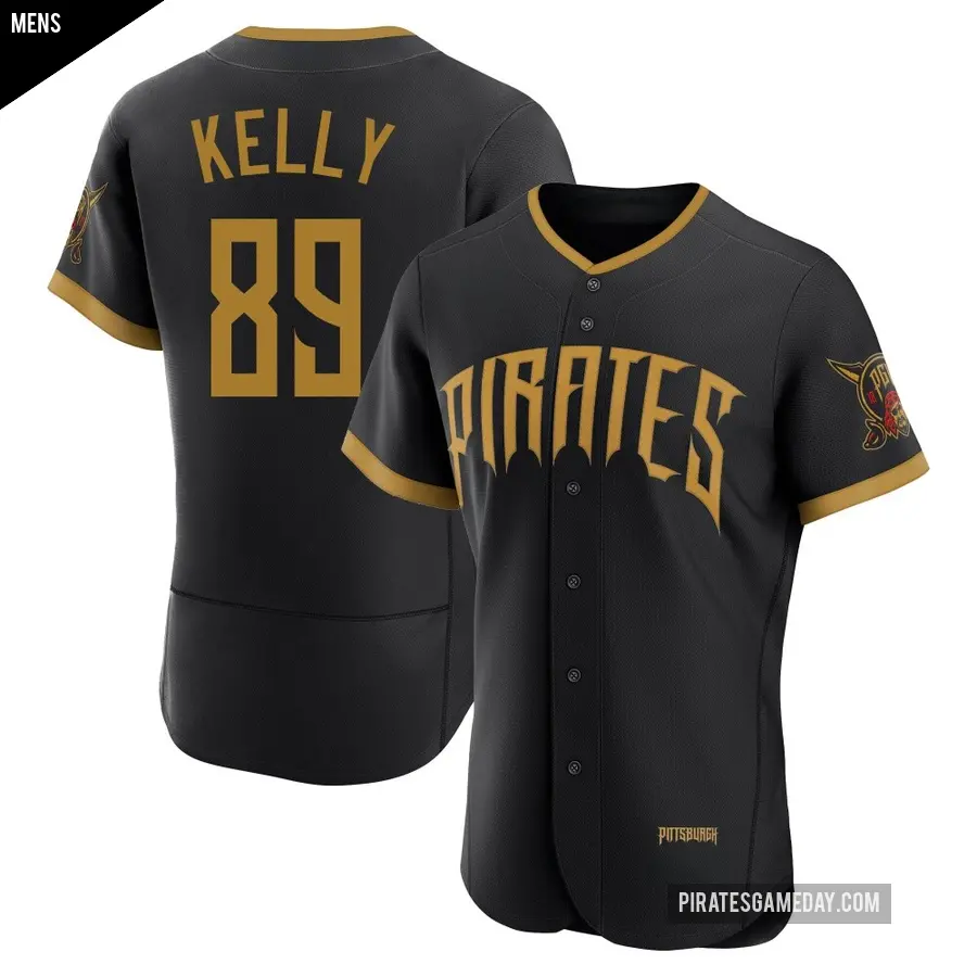 Men's Pittsburgh Pirates ＃89 Antwone Kelly Authentic Black 2026 City Connect Stadium Jersey