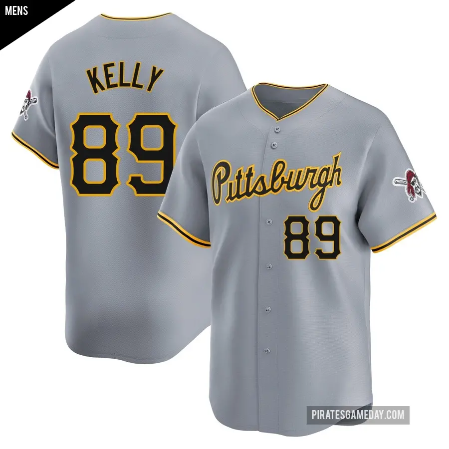Men's Pittsburgh Pirates ＃89 Antwone Kelly Limited Gray Away Jersey