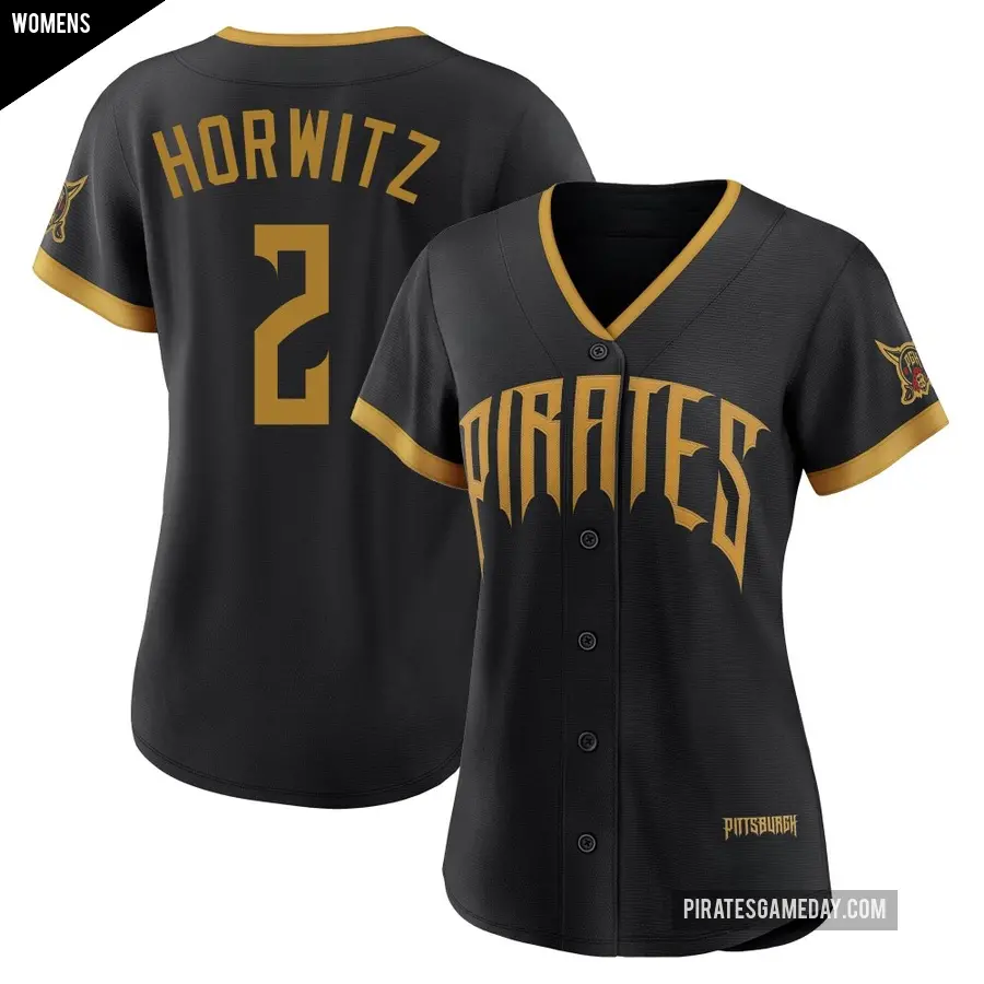 Women's Pittsburgh Pirates ＃2 Spencer Horwitz Limited Black 2026 City Connect Stadium Jersey