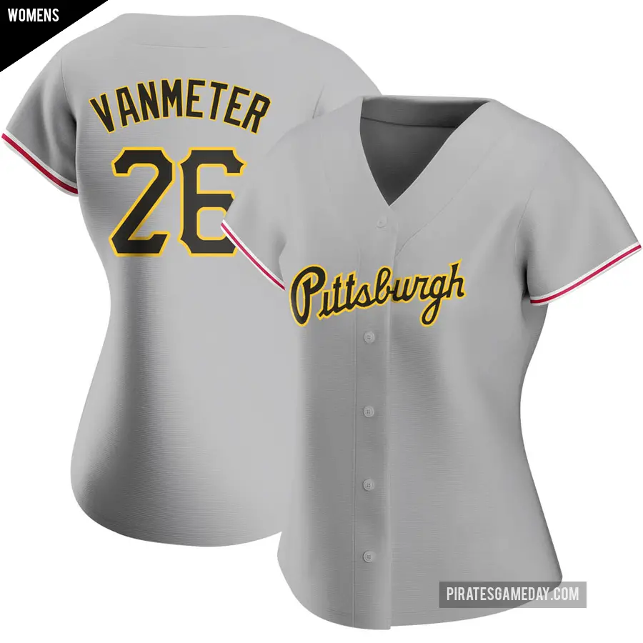 Women's Pittsburgh Pirates ＃26 Josh VanMeter Authentic Gray Road Jersey