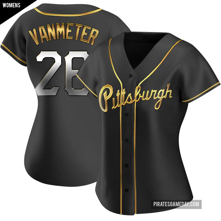 Women's Pittsburgh Pirates ＃26 Josh VanMeter Replica Gold Black en Alternate Jersey