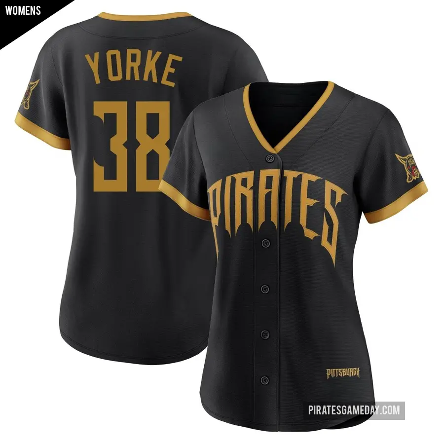 Women's Pittsburgh Pirates ＃38 Nick Yorke Limited Black 2026 City Connect Stadium Jersey