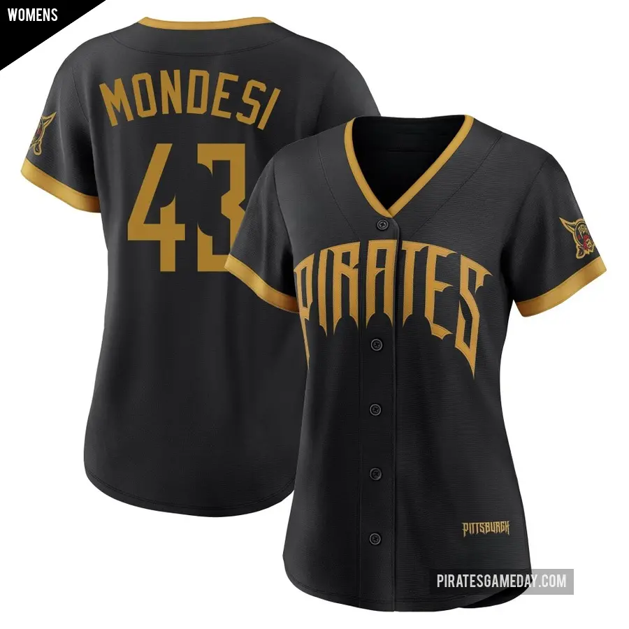 Women's Pittsburgh Pirates ＃43 Raul Mondesi Limited Black 2026 City Connect Stadium Jersey