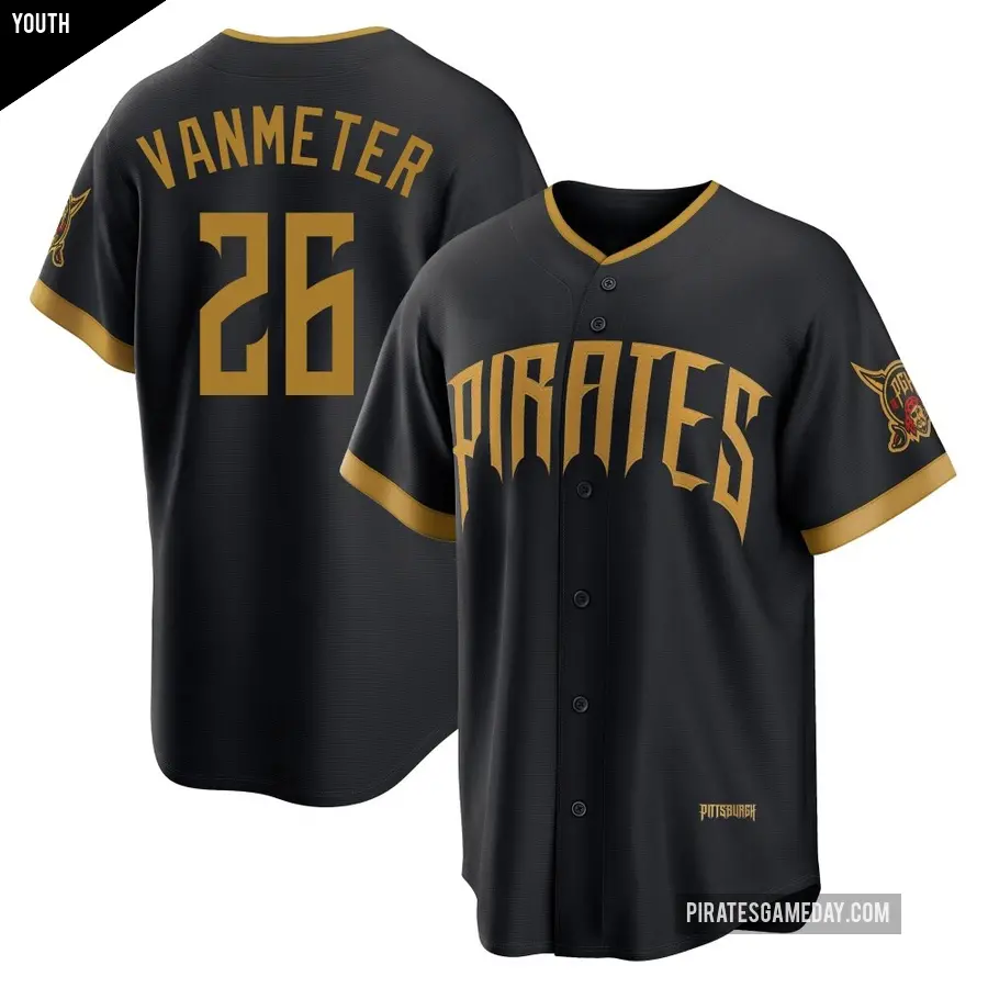 Youth Pittsburgh Pirates ＃26 Josh VanMeter Limited Black 2026 City Connect Stadium Jersey