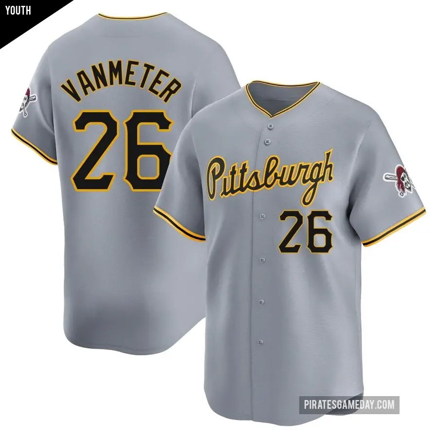 Youth Pittsburgh Pirates ＃26 Josh VanMeter Limited Gray Away Jersey