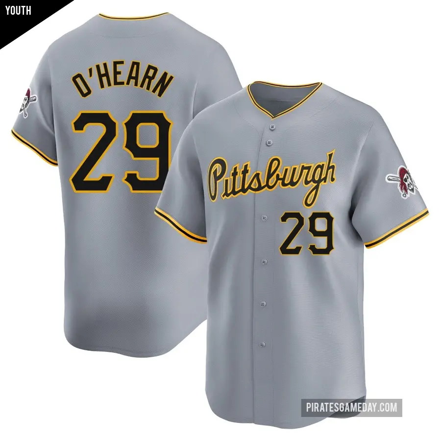 Youth Pittsburgh Pirates ＃29 Ryan O'Hearn Limited Gray Away Jersey