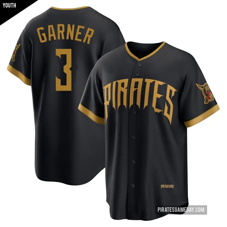 Youth Pittsburgh Pirates ＃3 Phil Garner Limited Black 2026 City Connect Stadium Jersey
