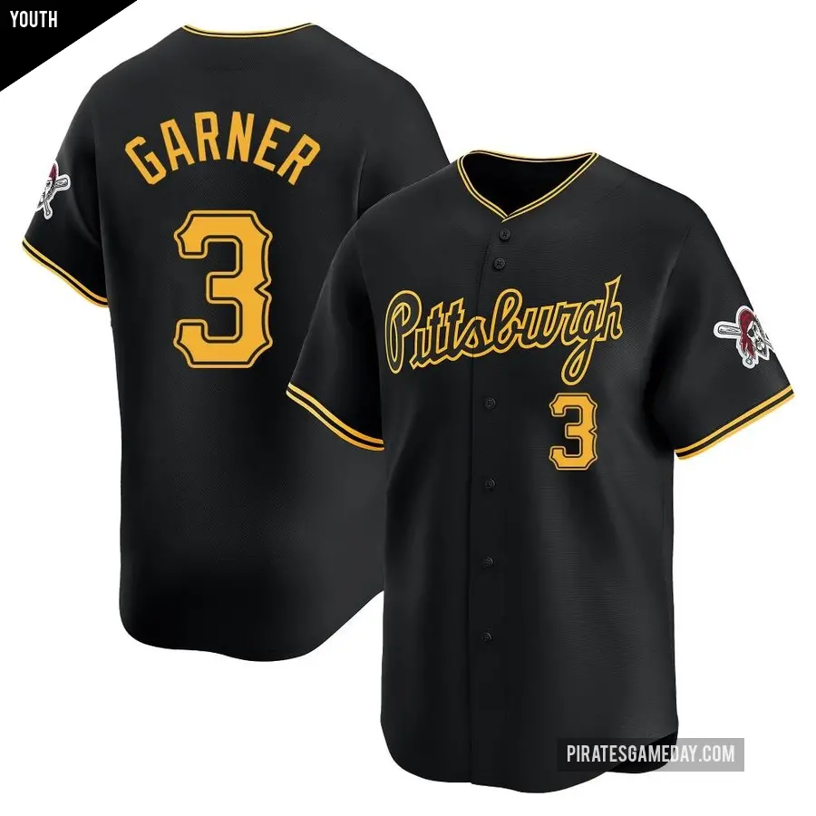 Youth Pittsburgh Pirates ＃3 Phil Garner Limited Black Alternate Jersey