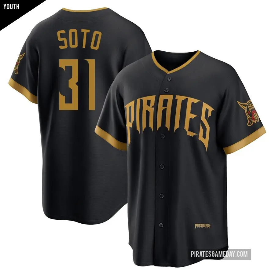 Youth Pittsburgh Pirates ＃31 Gregory Soto Limited Black 2026 City Connect Stadium Jersey