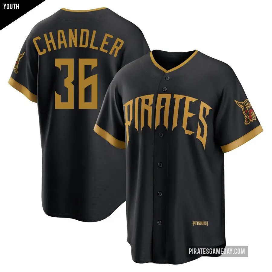 Youth Pittsburgh Pirates ＃36 Bubba Chandler Limited Black 2026 City Connect Stadium Jersey