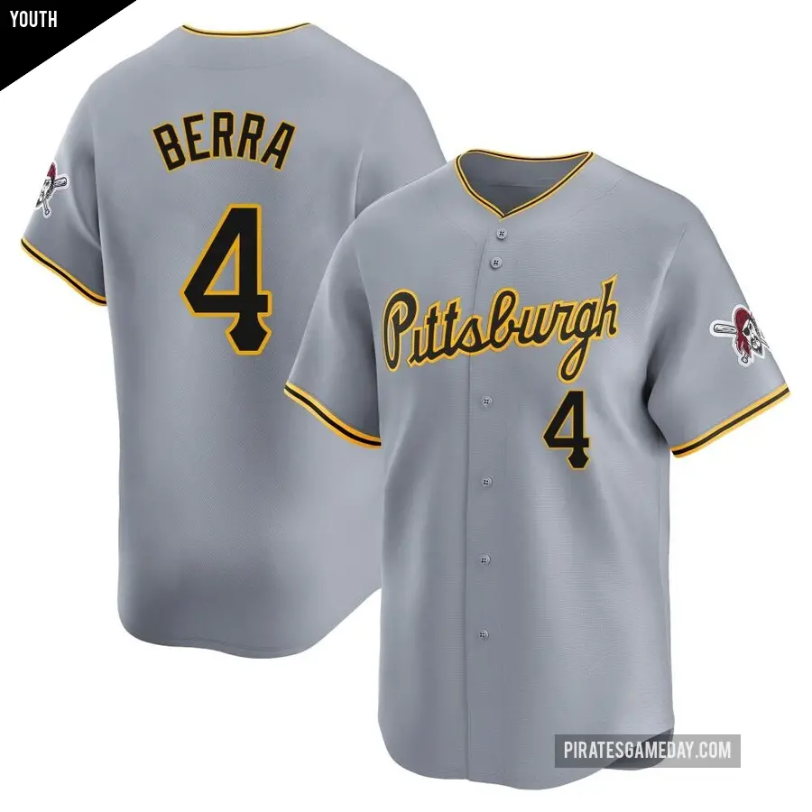 Youth Pittsburgh Pirates ＃4 Dale Berra Limited Gray Away Jersey