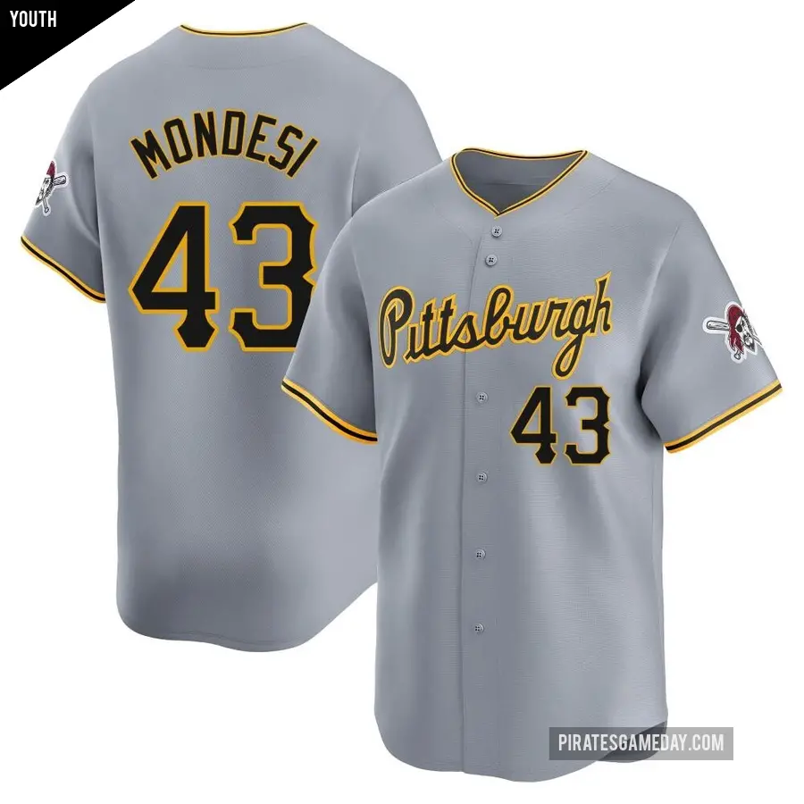 Youth Pittsburgh Pirates ＃43 Raul Mondesi Limited Gray Away Jersey