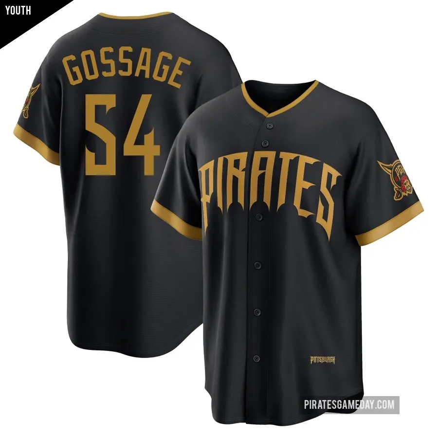 Youth Pittsburgh Pirates ＃54 Rich Gossage Limited Black 2026 City Connect Stadium Jersey